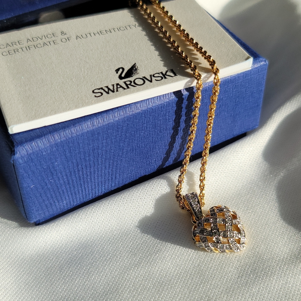 Swarovski Gold Heart Charm Necklace